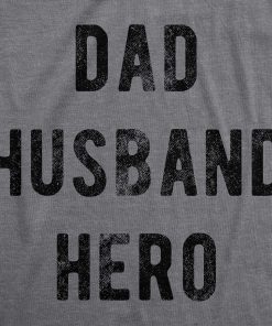 Alternative view of Men's Dad Husband Hero T-Shirt, Funny Graphic Tee for Papa and Awesome Pop