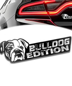 Dog Themed Laser Engraved Car Name Emblem Badge