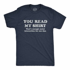 Crazy Dog Men's T-Shirts, Funny Sarcastic Humor Adult Joke Graphic Tees for Guys